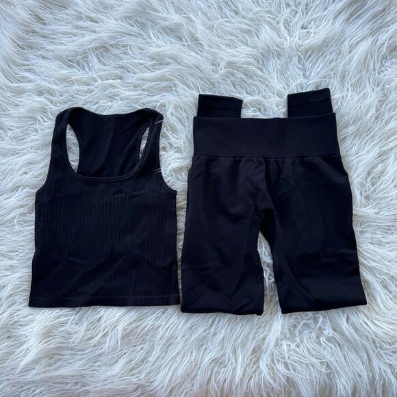 OQQ Black Workout Set Size Small - Picture 1 of 9